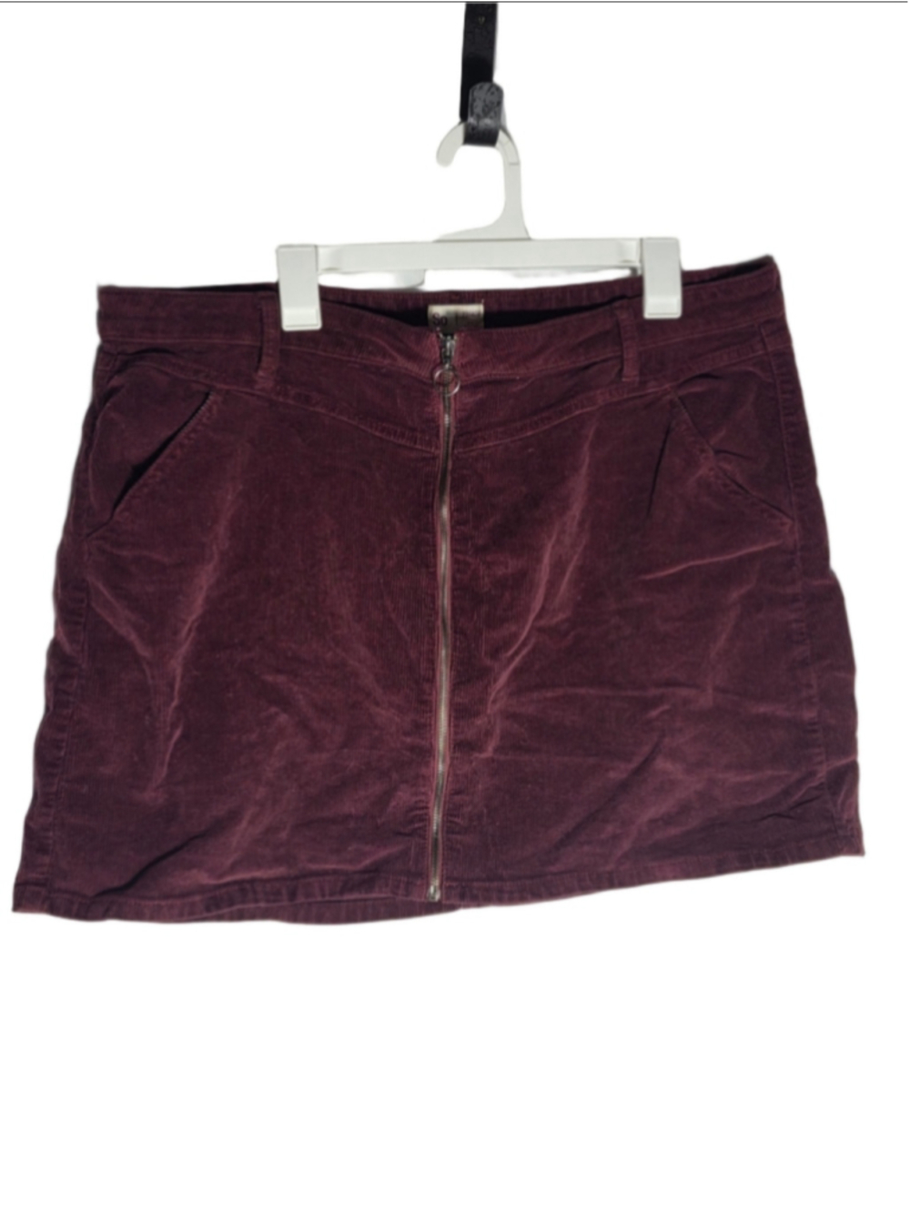 Women's So Corduroy Mini Skirt Burgundy Size 22W fall cottagecore y2k 90's rock